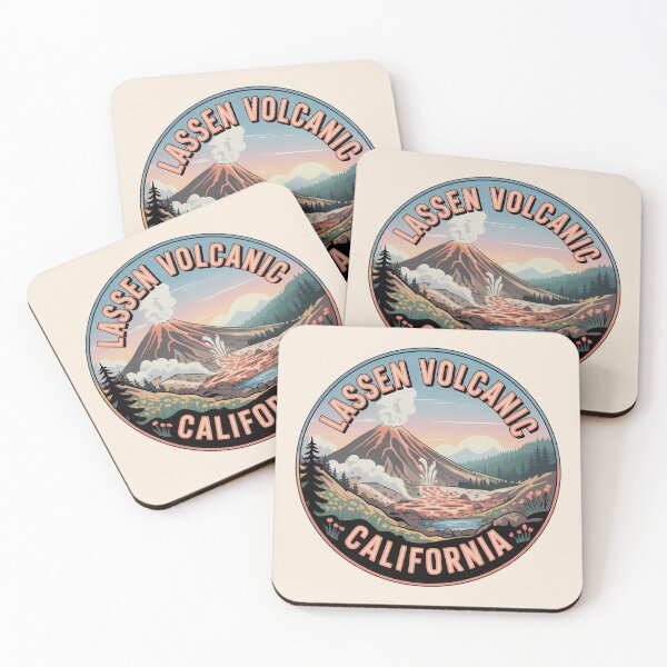 Artikelvorschau, Retro Lassen Volcanic Nationalpark Kalifornien Aufkleber entworfen und verkauft von Horizon Tales.