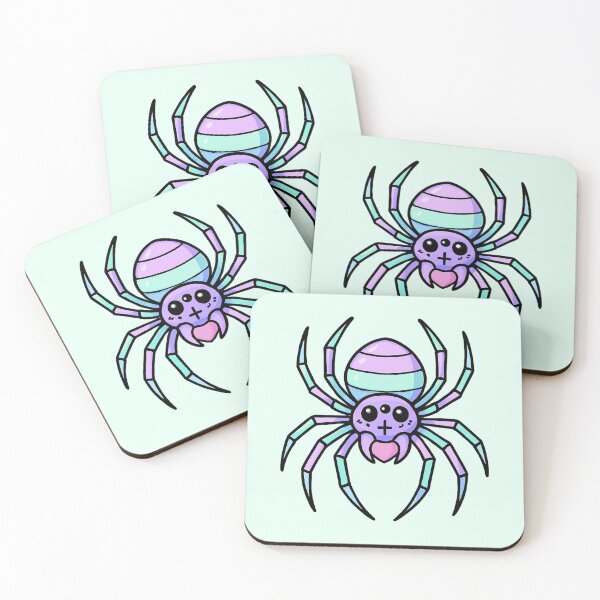 Item preview, Cute Halloween pastel goth aesthetic spider designed and sold by FatBirdie.