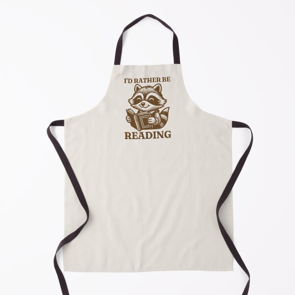 Item preview, I'd Rather Be Reading Book Lover Happy Raccoon designed and sold by KLArtzStore.