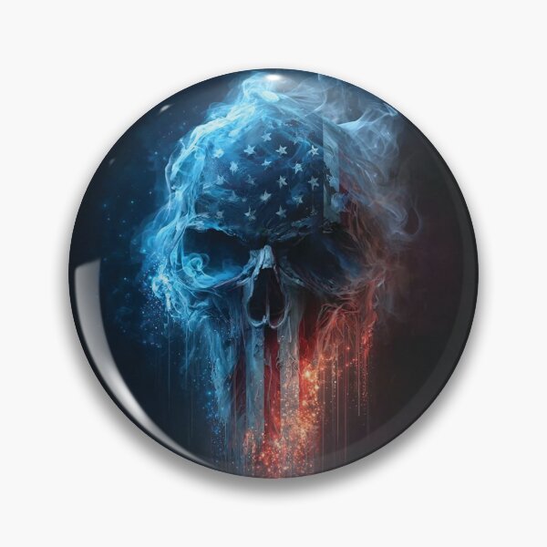 Item preview, American Flag and Skull Art designed and sold by Jades-Corner.