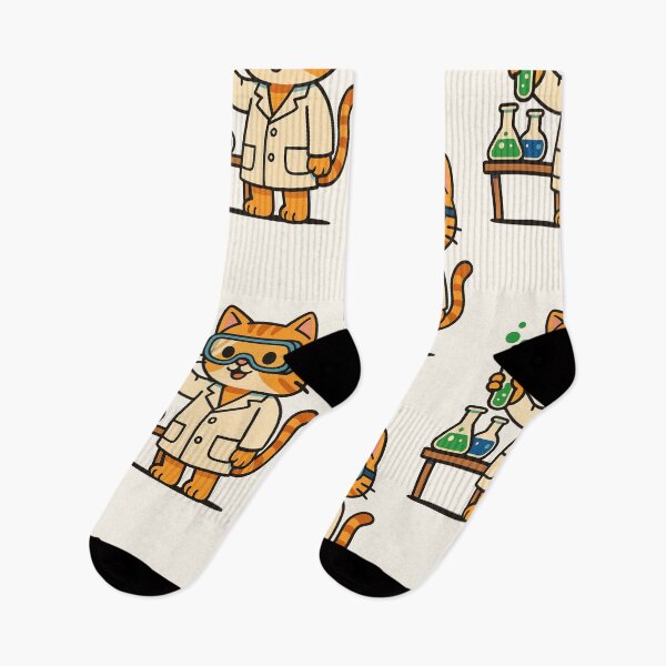 Item preview, Cute Scientist Cat – Funny Chemistry Cartoon Design designed and sold by HoopeStylee.