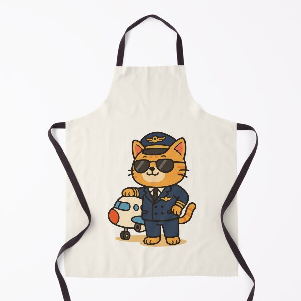 Item preview, Cute Pilot Cat – Funny Aviation Cartoon Design designed and sold by HoopeStylee.