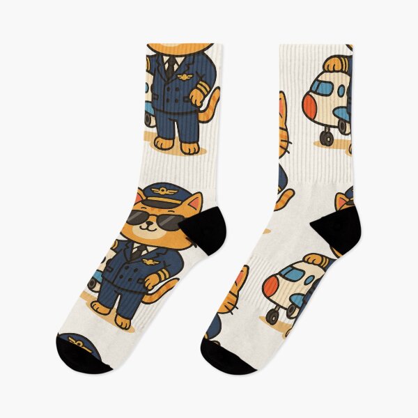 Item preview, Cute Pilot Cat – Funny Aviation Cartoon Design designed and sold by HoopeStylee.