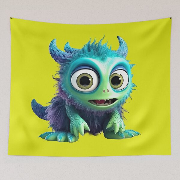Item preview, Adorable Blue Fantasy Monster, Cute Magical Creature designed and sold by helgekerler.
