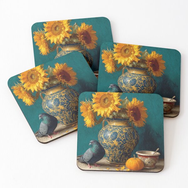 Artikelvorschau, Gelbe Blumen mit Taube klassische Malerei entworfen und verkauft von Pigeonarchy.