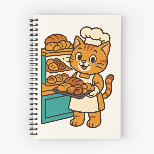 Item preview, Cute Baker Cat – Funny Bread & Pastry Cartoon Design designed and sold by HoopeStylee.