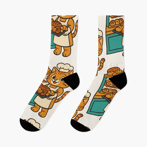 Item preview, Cute Baker Cat – Funny Bread & Pastry Cartoon Design designed and sold by HoopeStylee.