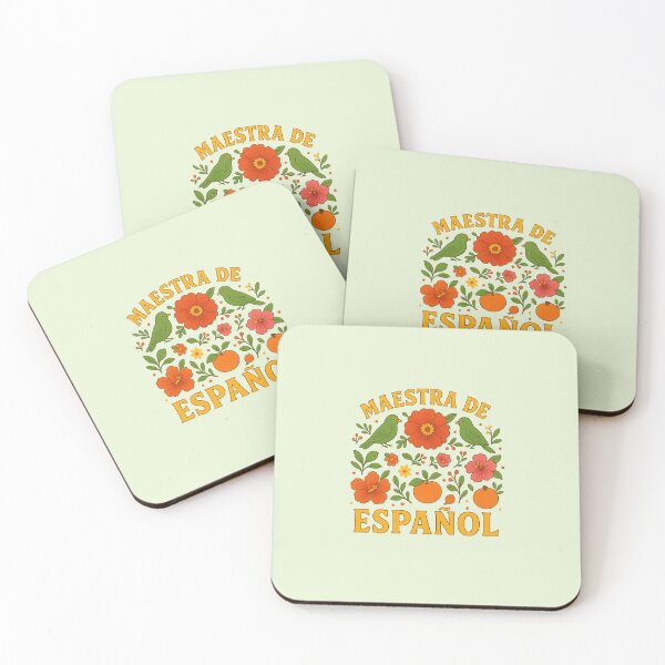 Item preview, Maestra de Español – Folk Art Birds & Flowers Teacher Shirt designed and sold by Novel Works Studio.