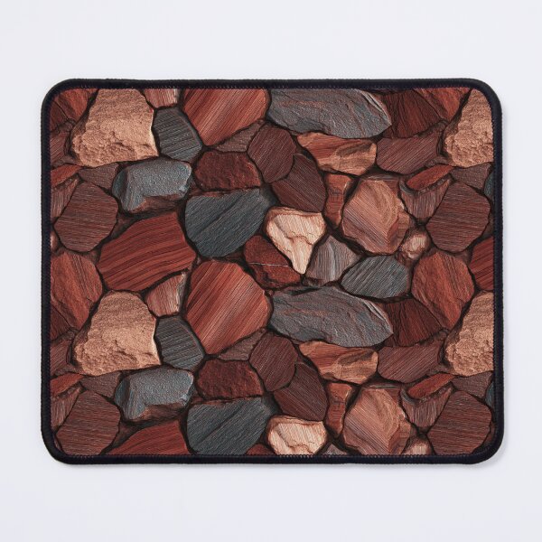 Item preview, rust red earth mineral striated stone designed and sold by EarthenEmbers.