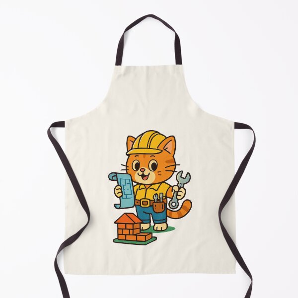 Item preview, Cute Engineer Cat – Funny Construction Cartoon Design designed and sold by HoopeStylee.