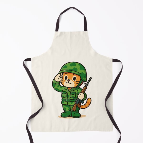 Item preview, Cute Soldier Cat – Funny Army Cartoon Design designed and sold by HoopeStylee.