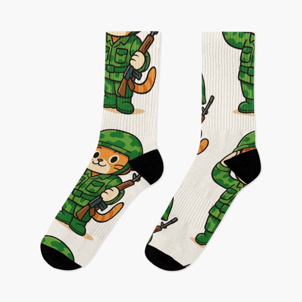 Item preview, Cute Soldier Cat – Funny Army Cartoon Design designed and sold by HoopeStylee.