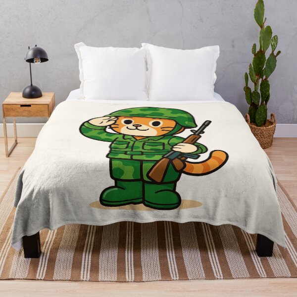 Item preview, Cute Soldier Cat – Funny Army Cartoon Design designed and sold by HoopeStylee.