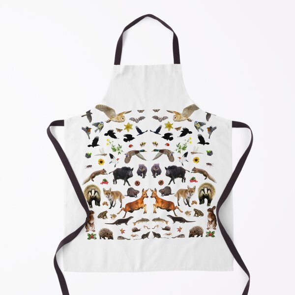 Item preview, Woodland Animals Symmetry Art – British Wildlife Collage Design designed and sold by ArtySaxon.