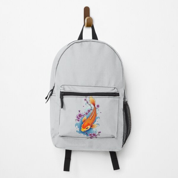 Item preview, Golden Koi & Blossoms – Vibrant Japanese Art Tagline designed and sold by PriyaMagic.