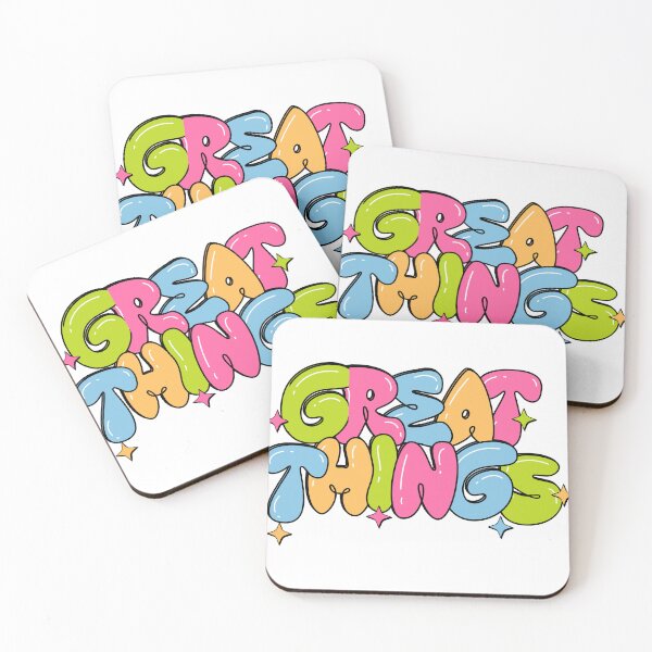 Item preview, Great Things – Motivational Quote Minimal Design by farwawears designed and sold by farwawears.