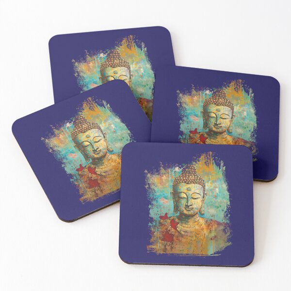 Item preview, Cosmic Buddha Wisdom, Blue Gold Spiritual Design designed and sold by helgekerler.