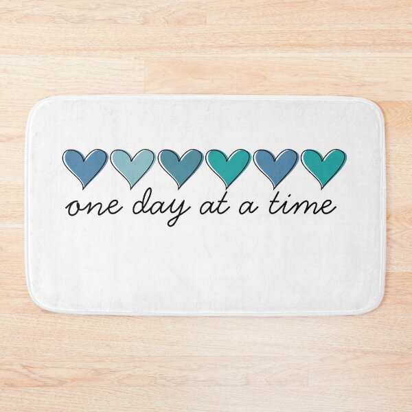 Item preview, One Day At A Time Hearts Mental Health Encouragement Design designed and sold by FeminineFlex.