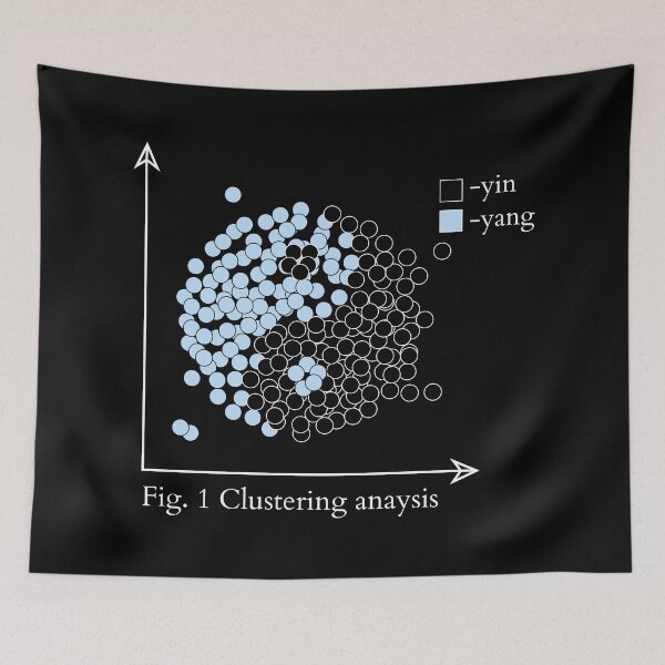 Item preview, Data science statistics funny yin and yang graph designed and sold by indiVisibl.