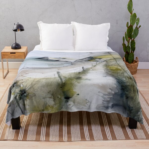 Item preview, Clifftop Path by the Sea – Coastal Watercolor Landscape designed and sold by solynneart.