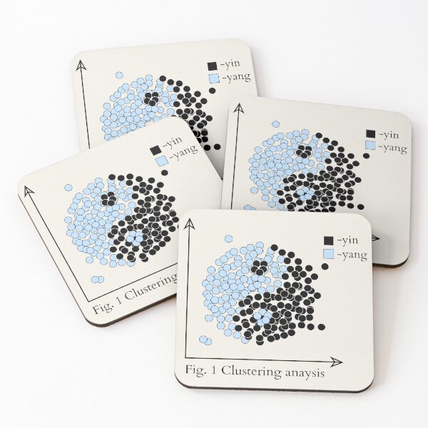 Item preview, Data science statistics funny yin and yang graph designed and sold by indiVisibl.