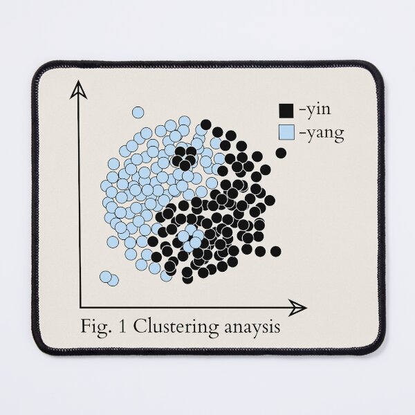 Item preview, Data science statistics funny yin and yang graph designed and sold by indiVisibl.