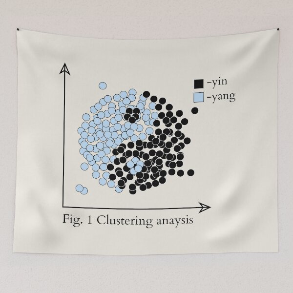 Item preview, Data science statistics funny yin and yang graph designed and sold by indiVisibl.