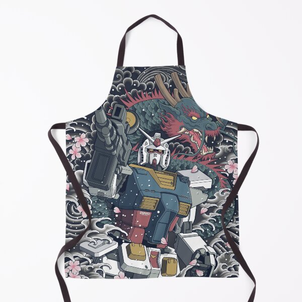 Item preview, Gundam with Blue Japanese Dragon & Sakura Tattoo Art designed and sold by Snapnfit.
