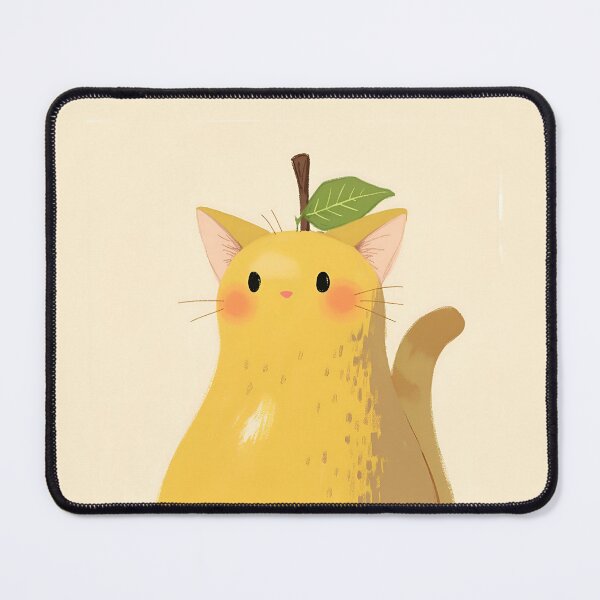 Item preview, Kawaii Pear Cat Portrait – Cute Fruit-Themed Kitten Illustration designed and sold by DesertOptimist.