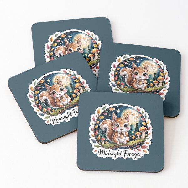 Item preview, Magical Autumn Forest Night Squirrel – Enchanting Woodland Forager Sticker designed and sold by Nuist25.
