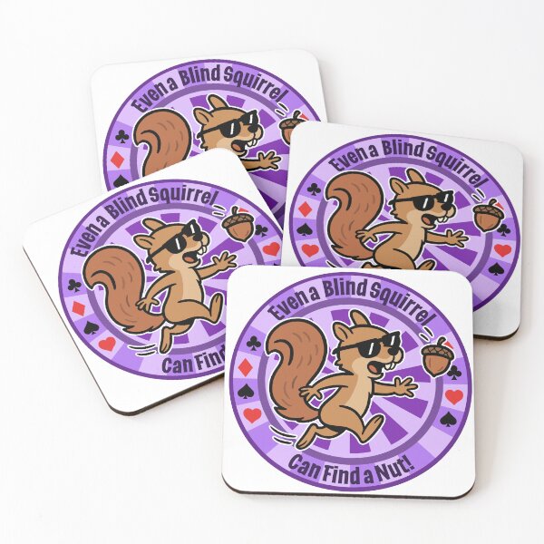 Item preview, Even a Blind Squirrel Purple Poker Chip designed and sold by SquishyKitkat.