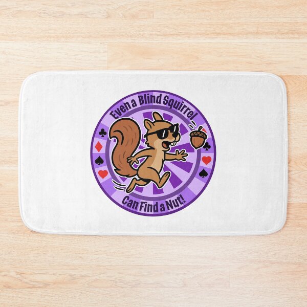Item preview, Even a Blind Squirrel Purple Poker Chip designed and sold by SquishyKitkat.