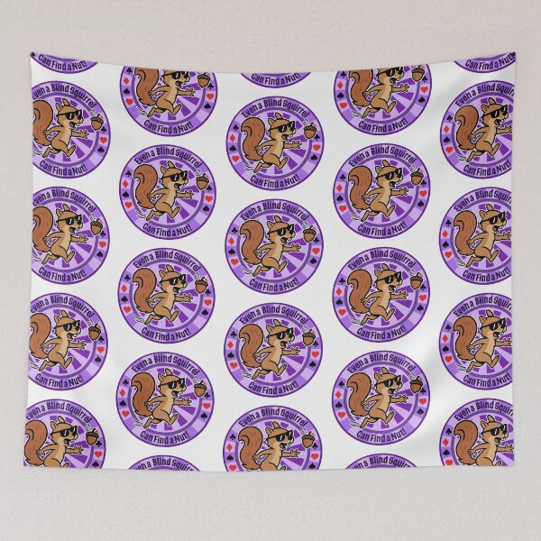 Item preview, Even a Blind Squirrel Purple Poker Chip designed and sold by SquishyKitkat.