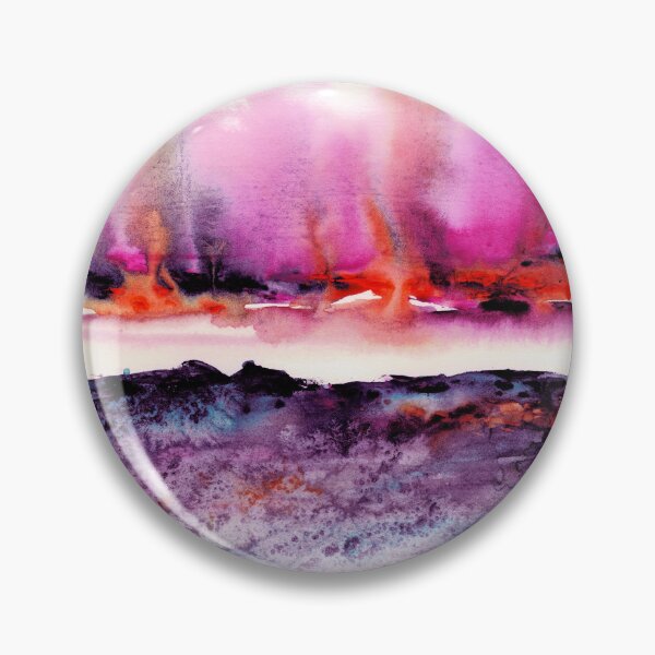 Item preview, Imagination Rising Pink, paisaje abstracto, paisaje abstracto de acuarela designed and sold by CatandColours.