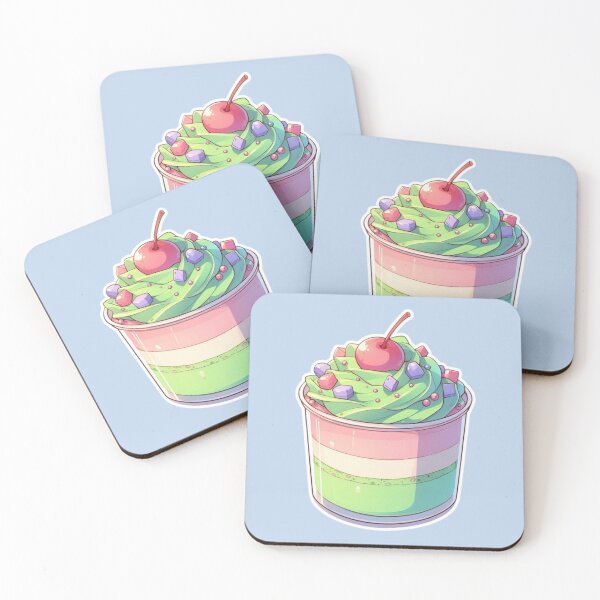 Item preview, Kawaii Matcha Dessert – Cute Japanese Anime Manga Style Sweets designed and sold by Sugar Wisdom .