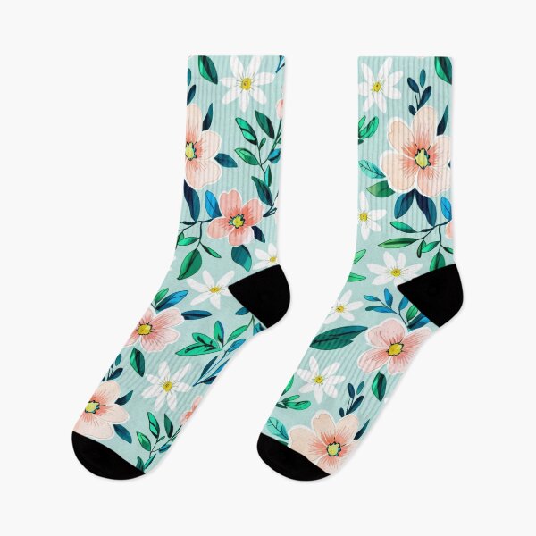 Item preview, Peach White Floral Seamless Pattern designed and sold by Imagin8ive.