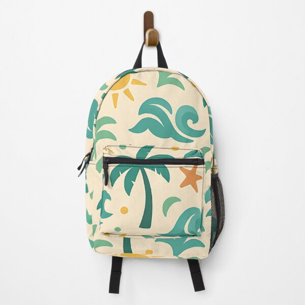Item preview, Seamless Tropical Vacation Pattern – Palms, Suns & Waves designed and sold by BloomOfDesign.