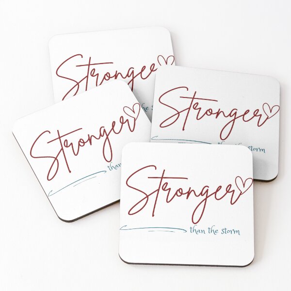 Item preview, Stronger Than The Storm Inspirational Quote Design designed and sold by FeminineFlex.