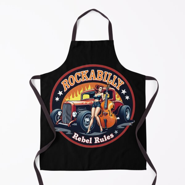 Item preview, Rockabilly Rebel Rules Music Hot Rod Pin Up Girl designed and sold by shoppingtshirts.