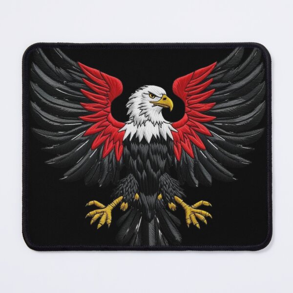 Item preview, Majestic Bald Eagle with Black Red and Gold Wings German Flag Colors Patriotic Strength and Freedom Artwork designed and sold by ArtDesignTp.