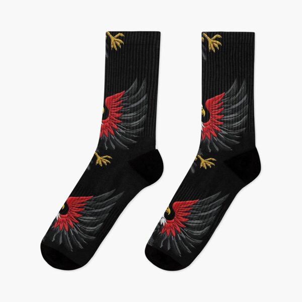 Item preview, Majestic Bald Eagle with Black Red and Gold Wings German Flag Colors Patriotic Strength and Freedom Artwork designed and sold by ArtDesignTp.