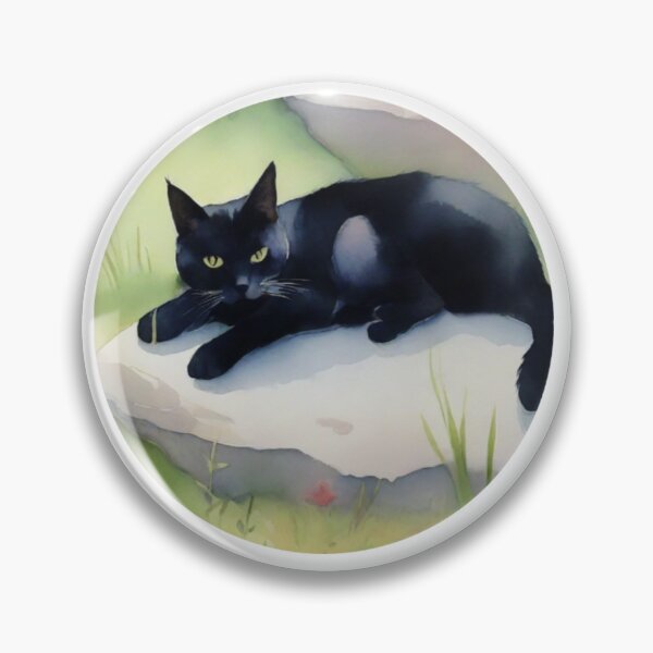 Item preview, Gato Negro Misterioso | Acuarela Digital | Mysterious Black Cat designed and sold by ElBotiquindeBru.