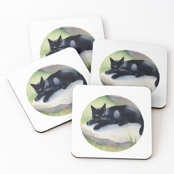 Item preview, Gato Negro Misterioso | Acuarela Digital | Mysterious Black Cat designed and sold by ElBotiquindeBru.