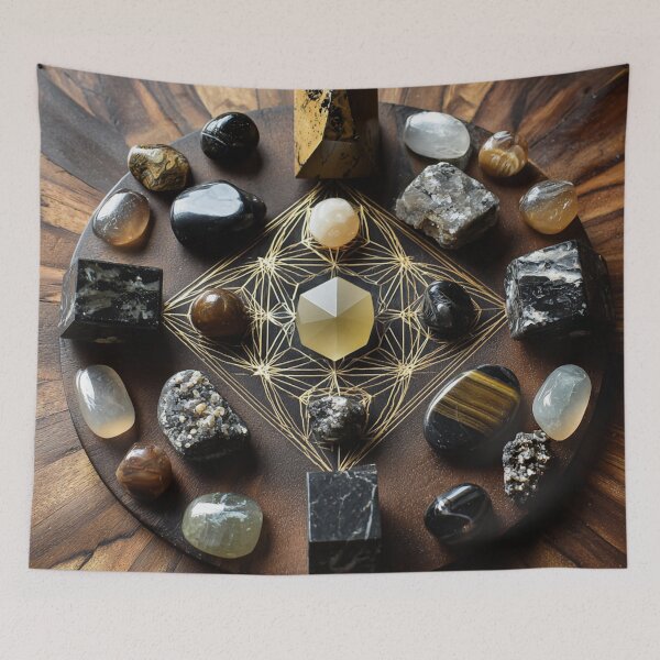 Item preview, earthy gemstone and rock grid in golden proportion designed and sold by EarthenEmbers.