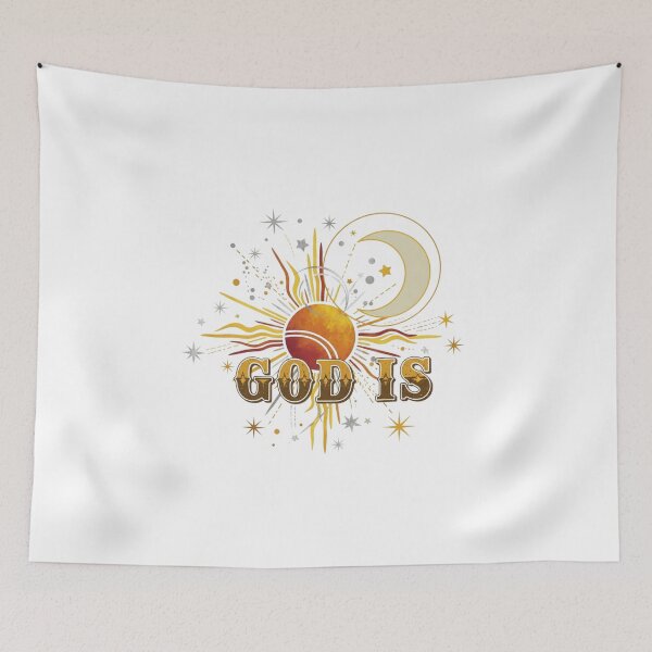 Item preview, God Is Sun, Moon & Stars Art  designed and sold by Faithloveshop.