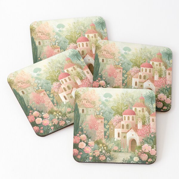 Item preview, Cottagecore Village With Flowers designed and sold by PurpleAdventure.