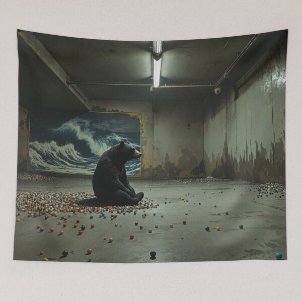 Item preview, Black Bear with Marbles designed and sold by HabitableMoons.
