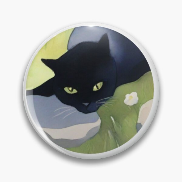 Item preview, Gato Negro Relajado | Acuarela Digital | Gato negro relajado designed and sold by ElBotiquindeBru.