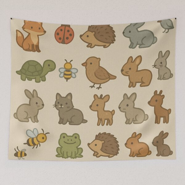Item preview,  Small  critters Patterns, beige background designed and sold by Itzjustlife.