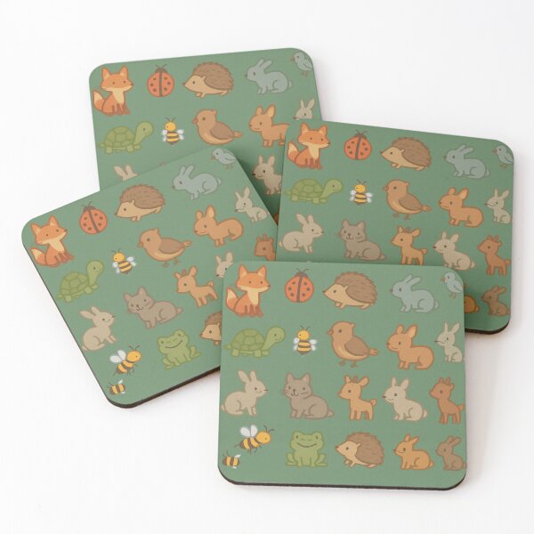 Item preview,  Small  critters Patterns, Green background designed and sold by Itzjustlife.